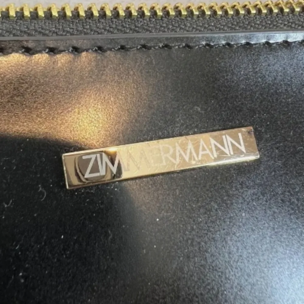 Zimmermann Black Patent Leather Zip Clutch Wristlet